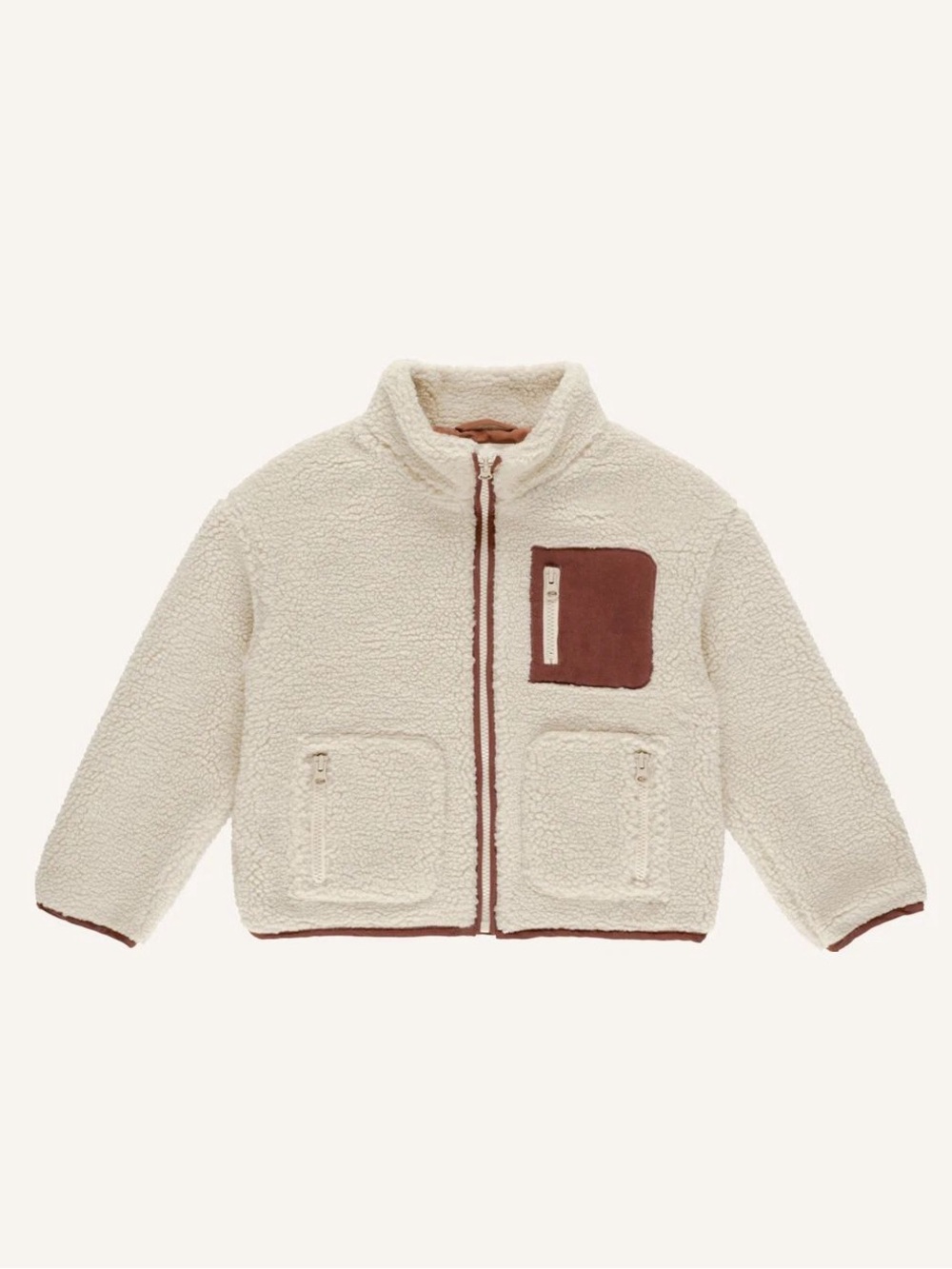 RYLEE + CRU Felix sherpa jacket | ecru